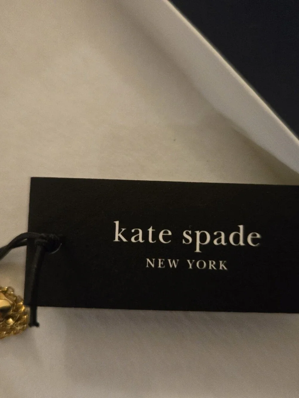 NWT Kate Spade Molten Glass Cubic Zirconia Solitaire Bracelet Dark Blue
